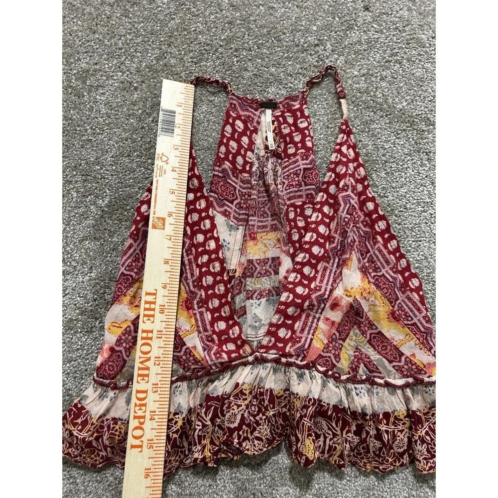 Free People Women's XS Brighter Than Sunshine Printed Tank Boho Festival